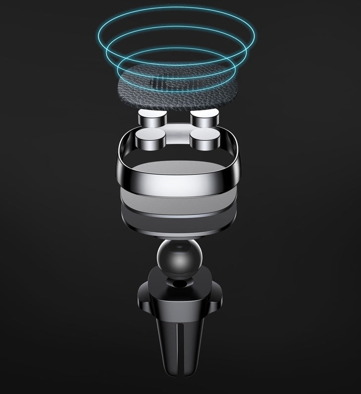 Car Air Outlet, Mobile Phone Holder, Magnetic Car Holder, Leather Type